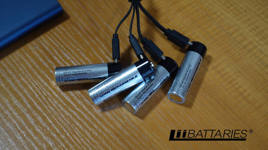 Charge 4 at Once: LiiBatteries USB-C Rechargeable Batteries + One-to-Four USB Charging