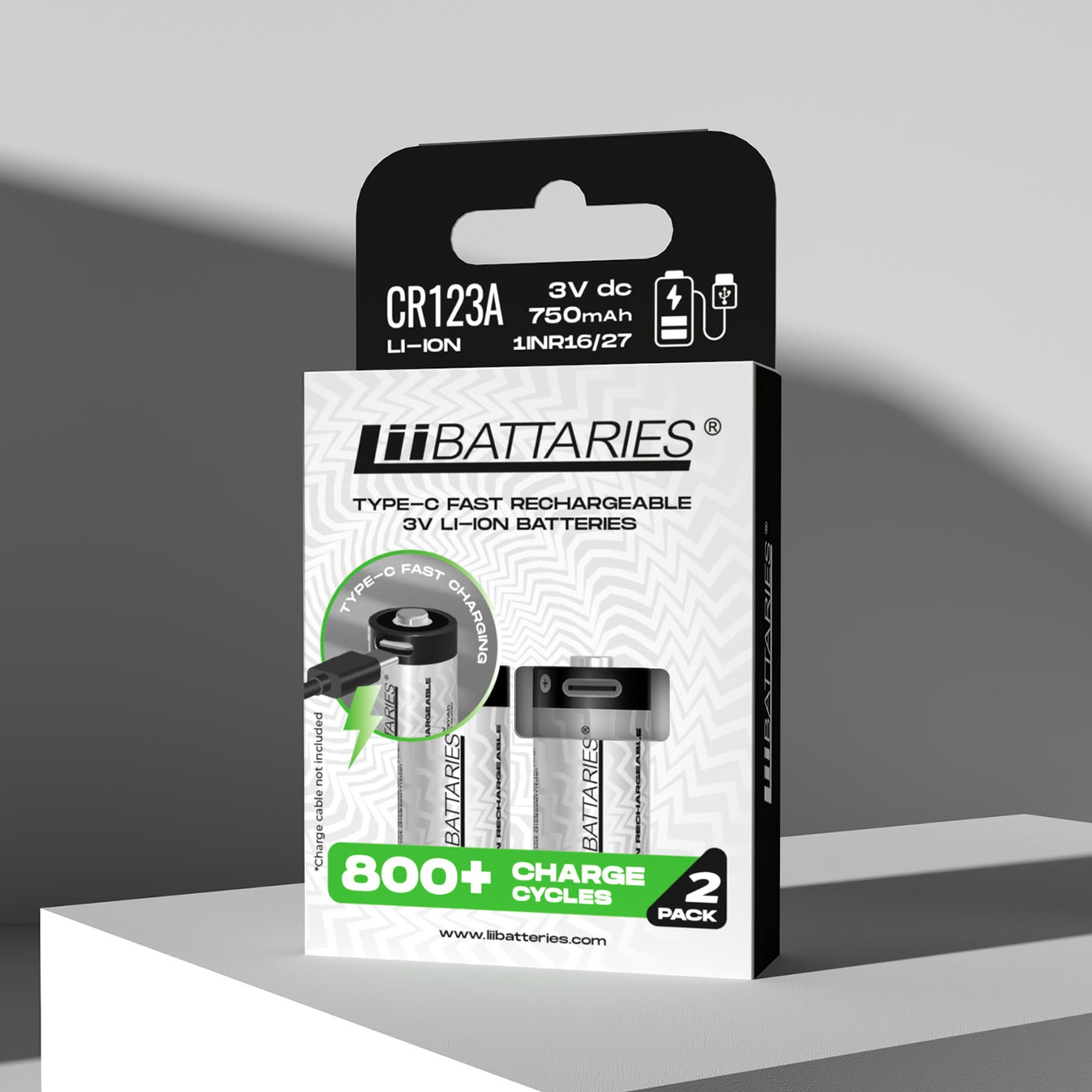 CR123A TYPE-C USB Rechargeable Lithium-ion Battery