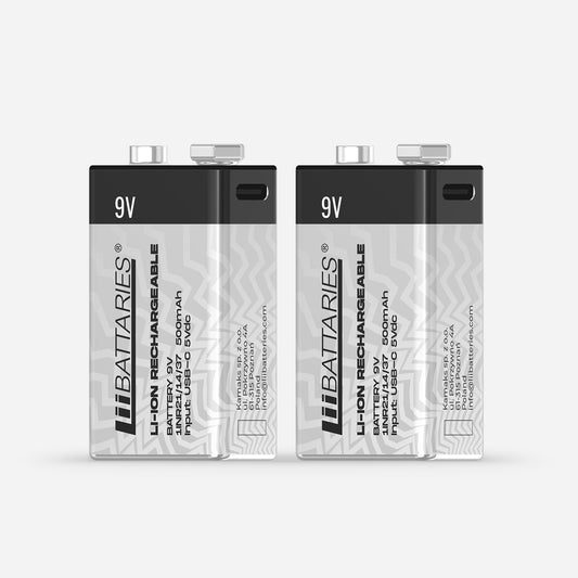 9V TYPE-C USB Rechargeable Lithium-ion Battery